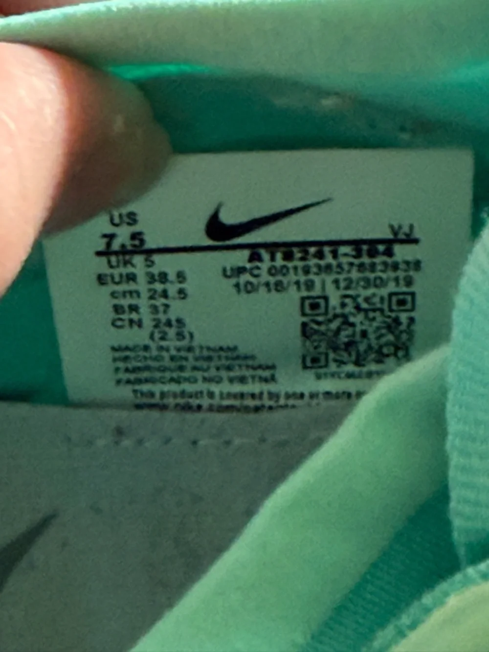 Women Nike Zoom Fly 3 Teal Running Shoes - Picture 7 of 7